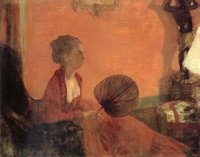 Edgar Degas Madame Camus en rouge oil painting image